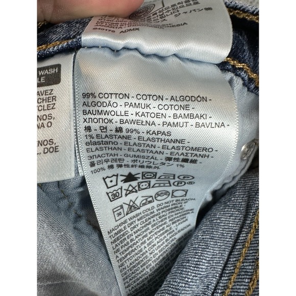 Levi's 505 Jeans Mens 34x29 Blue Denim Straight Leg Zip Fly Medium Wash Stretch - Picture 8 of 10